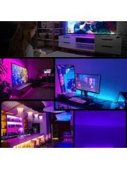 Kumandalı Şerit Rgb Led Işık 5 Metre Hazır Set Tak Çalıştır